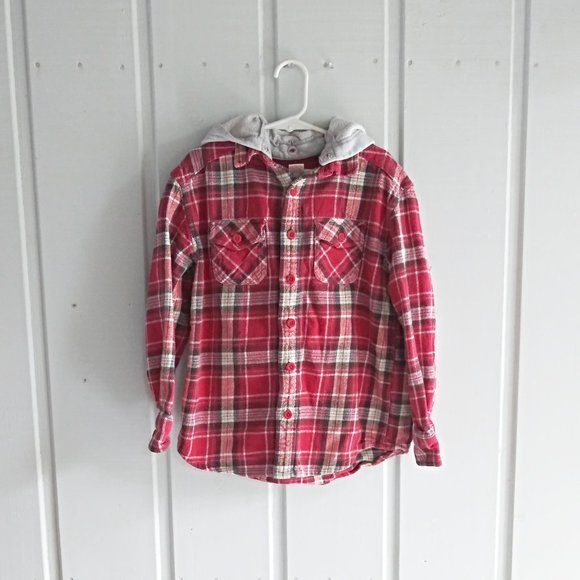 Mossimo Supply Co. Other - 6/7 Boy's Hooded Flannel Shirt